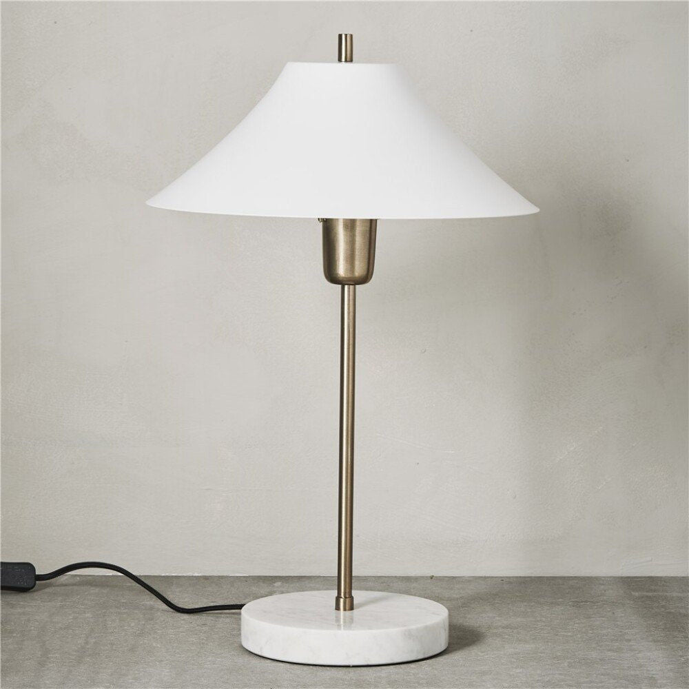 Sofia bordlampe H52 cm. hvid