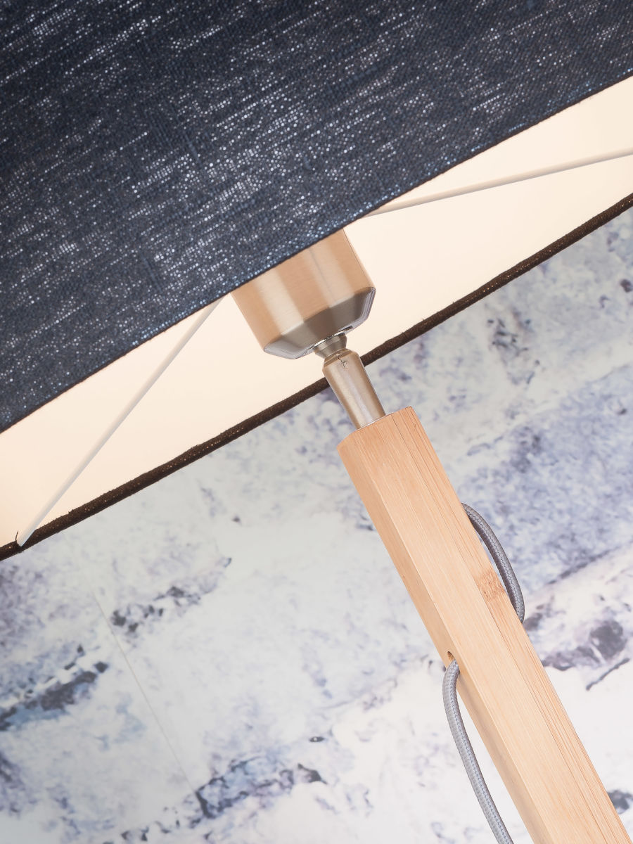 Det handlar om RoMi | Golvlampa Fuji bambu 4723, linne l.grå