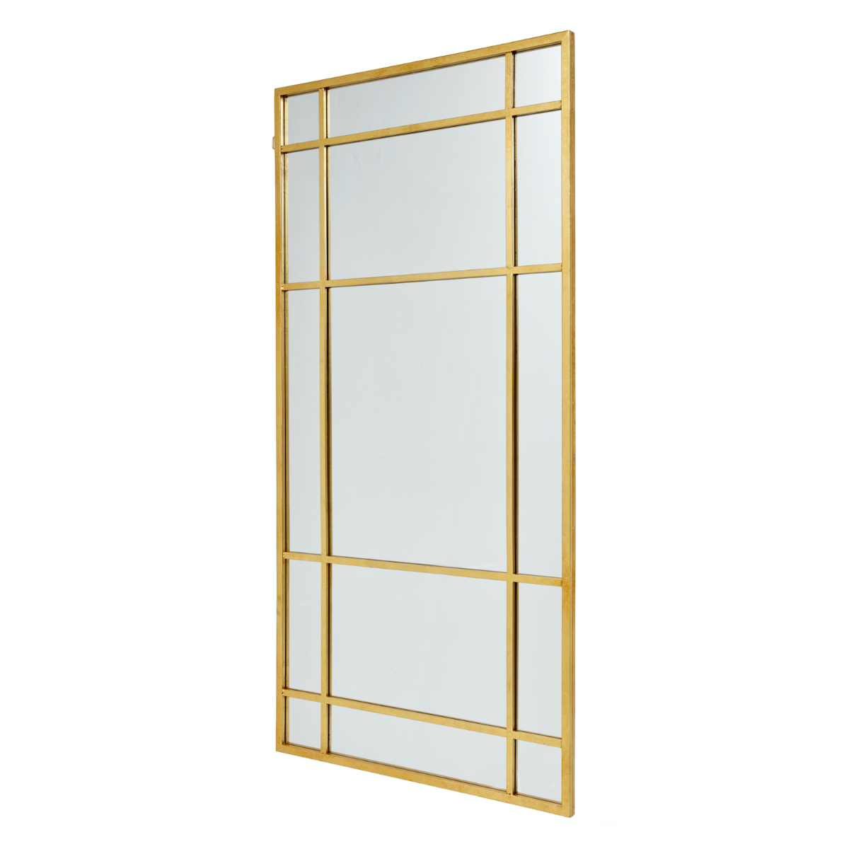 Spires spegel med järnram - 204x102 cm - Guldfärg