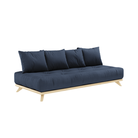 SENZA DAYBED CLEAR LACQUERED W. SENZA DAYBED MATTRESS SET NAVY-0