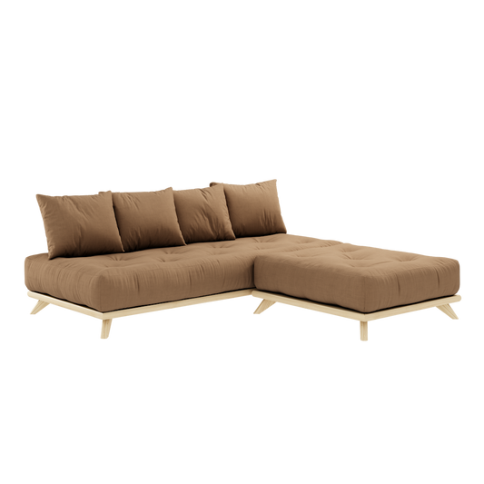 SENZA DAYBED CLEAR LACQUERED W. SENZA DAYBED MATTRESS SET MOCCA-1