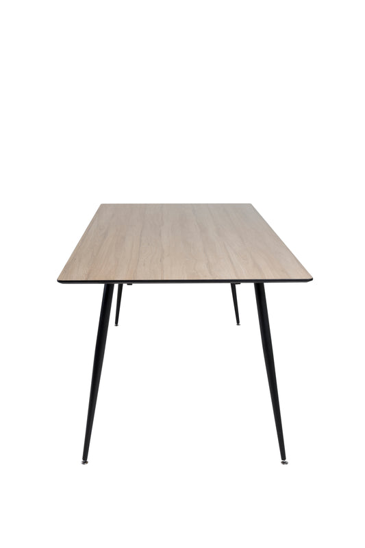 Venture Design | Silar Matbord - 180 cm - "Wood Look" Melamin / Svarta ben