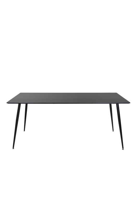 Venture Design | Silar Matbord - 180 cm - Svart Melamin / Svarta ben