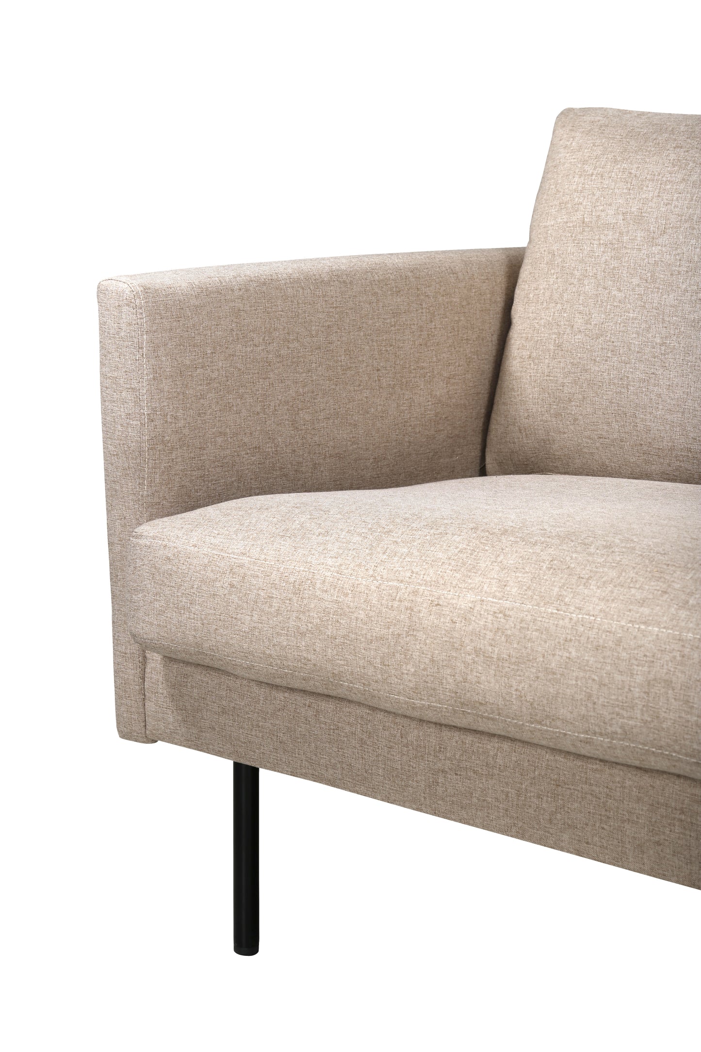 Venture Design | Zoom 2-personers soffa - Svart/beige tyg