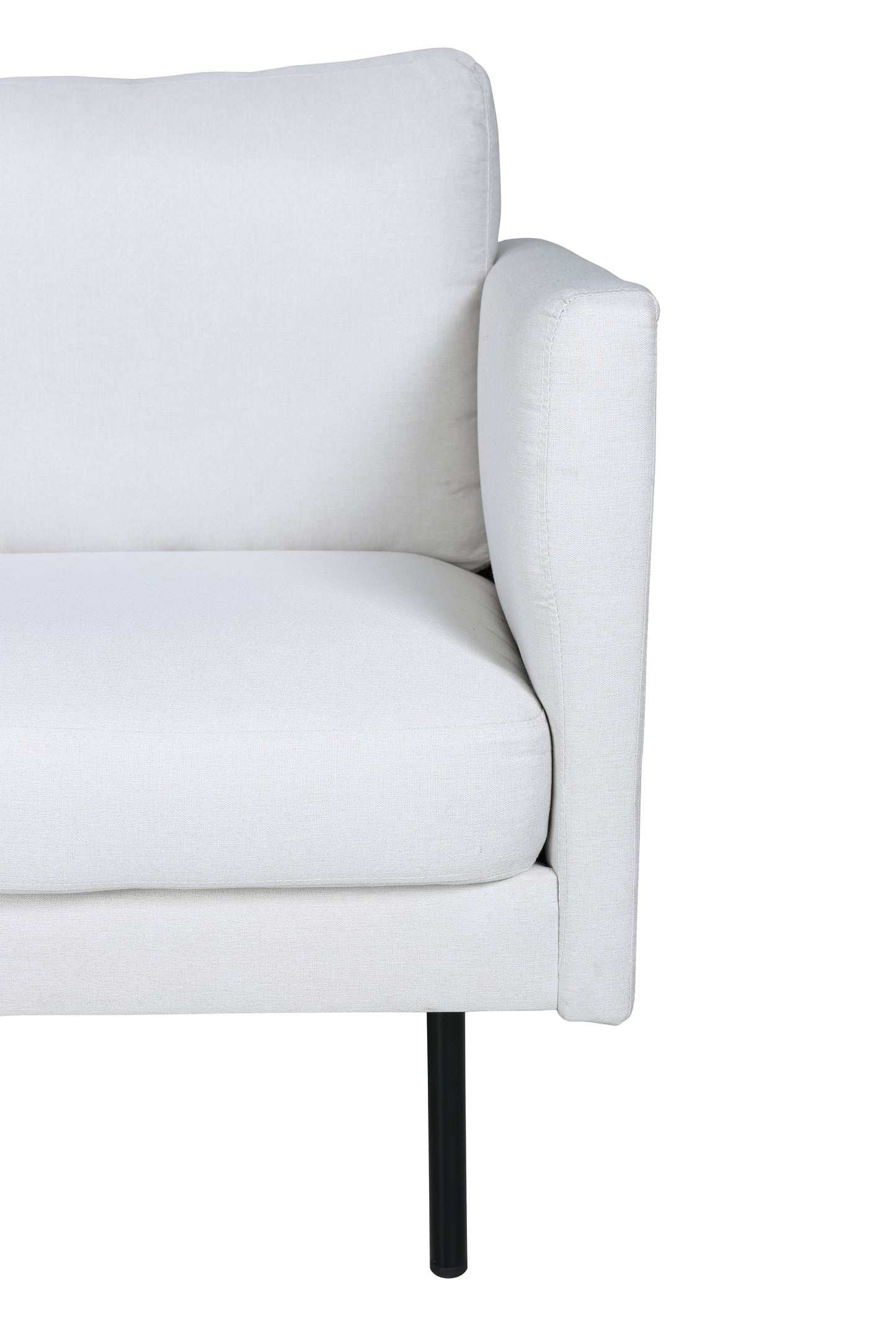 Venture Design | Zoom 3-personers soffa - Svart / Ljus beige tyg
