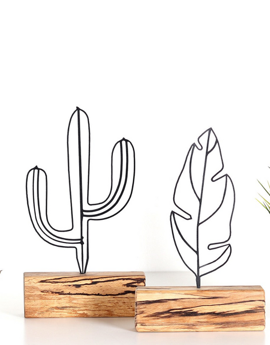 Loto Living | Dekoration - Cactus Feather Mini Set - Svart