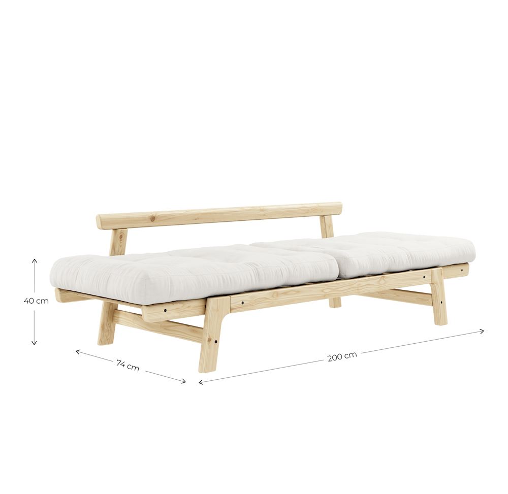 STEP WHITE LACQUERED W. STEP MATTRESSES NATURAL-6