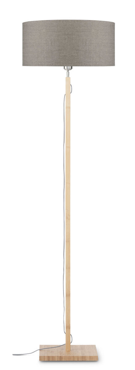Det handlar om RoMi | Golvlampa Fuji bambu 4723, mörkt linne
