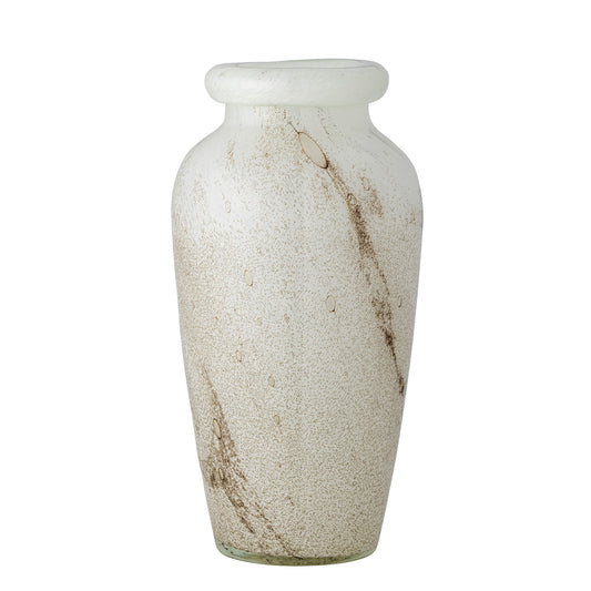 Lenore Vase, Hvid, Glas