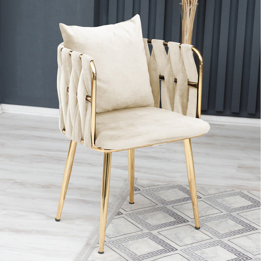 Ivy Gold - Creme - Wing Chair