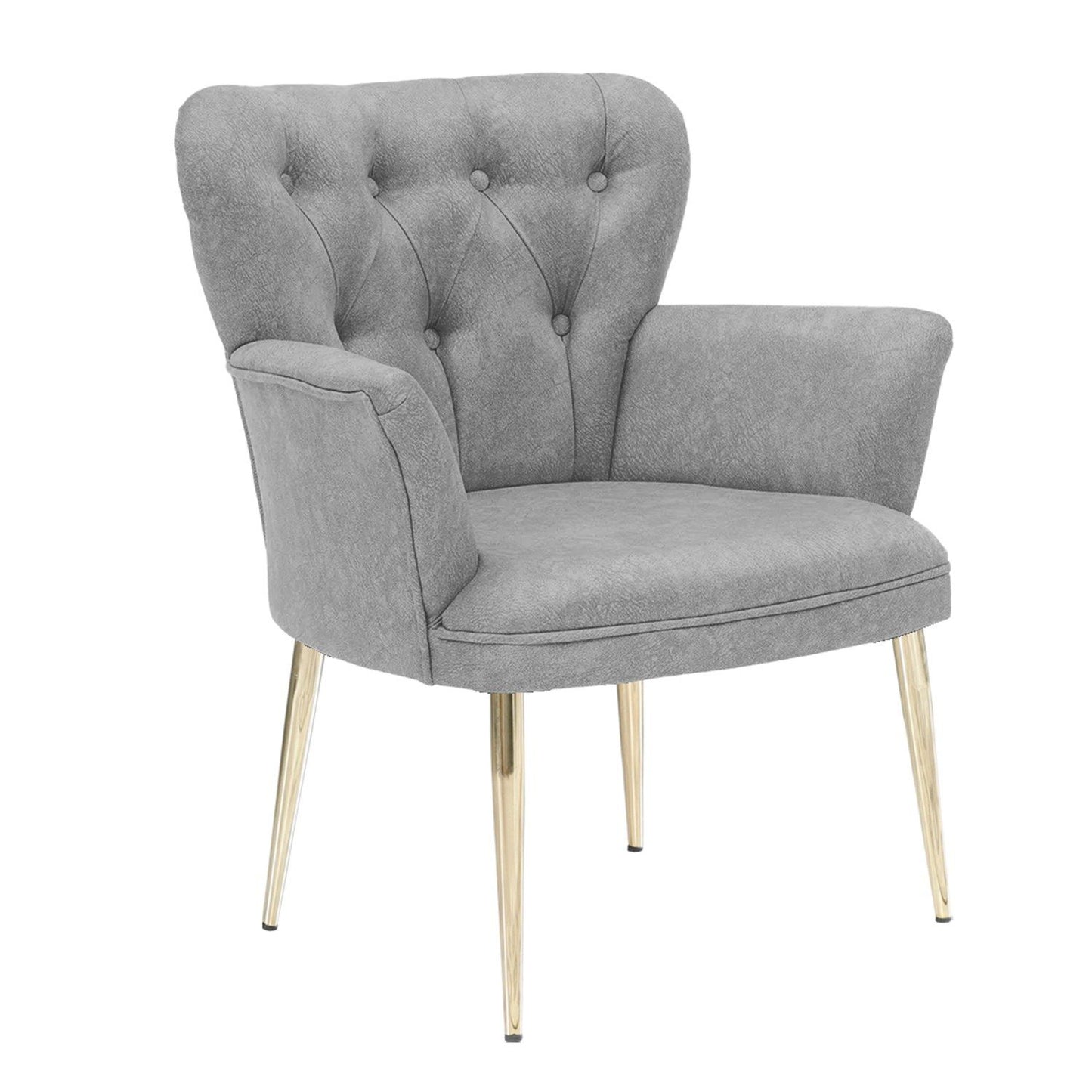 Paris Gold Metal - Creme - Wing Chair