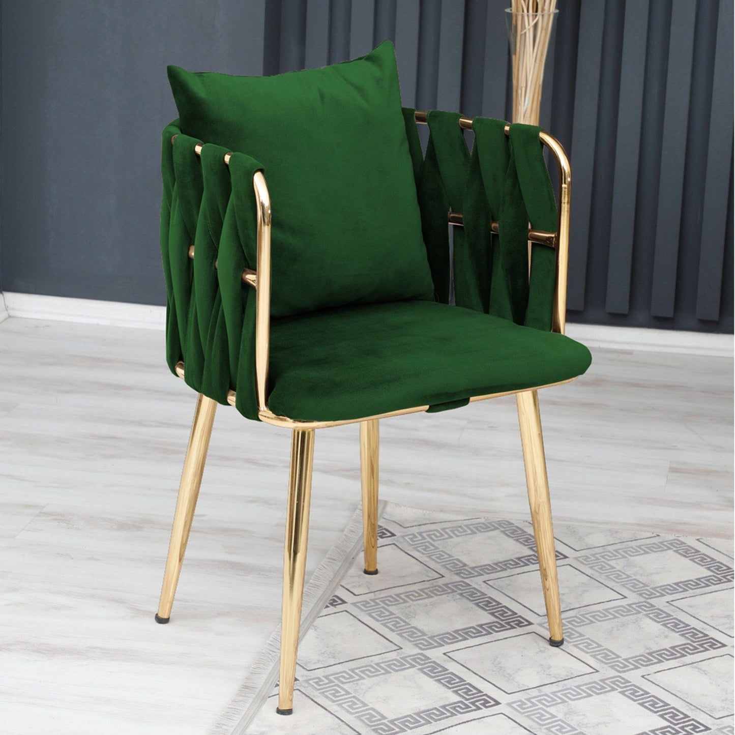 Ivy Guld - Grøn - Wing Chair