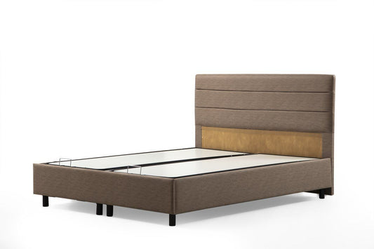 Orina 160 x 200 - Brown - Double Bed Base & Headboard