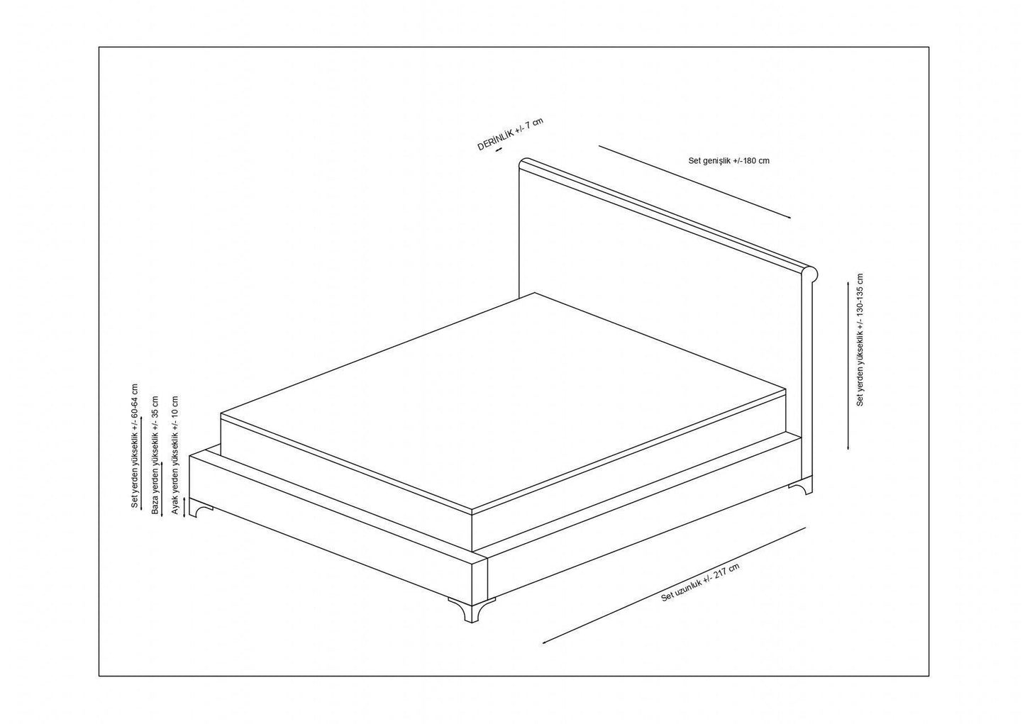 Deluxe Set 150 x 200 v2 - Dusty Rose - Double Mattress, Base & Headboard