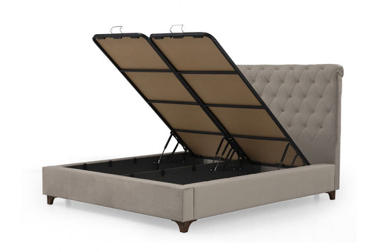 Deluxe 140 x 200 - Beige - Double Bed Base & Headboard