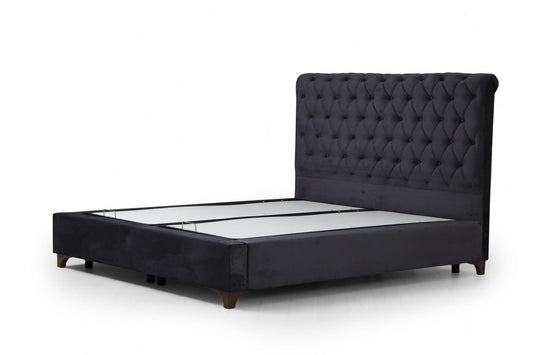 Deluxe 150 x 200 - Anthracite - Double Bed Base & Headboard