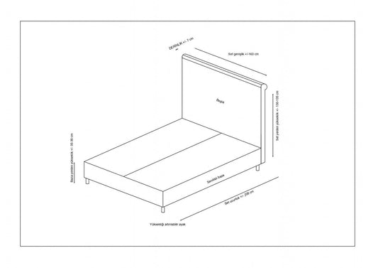 Sonata 90 x 190 - Anthracite - Single Bed Base & Headboard