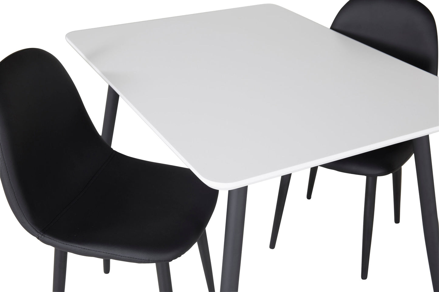 Polar spisebord 80*60 XXS - Hvid / sort +polær spisestol XXS - Black Pu _2