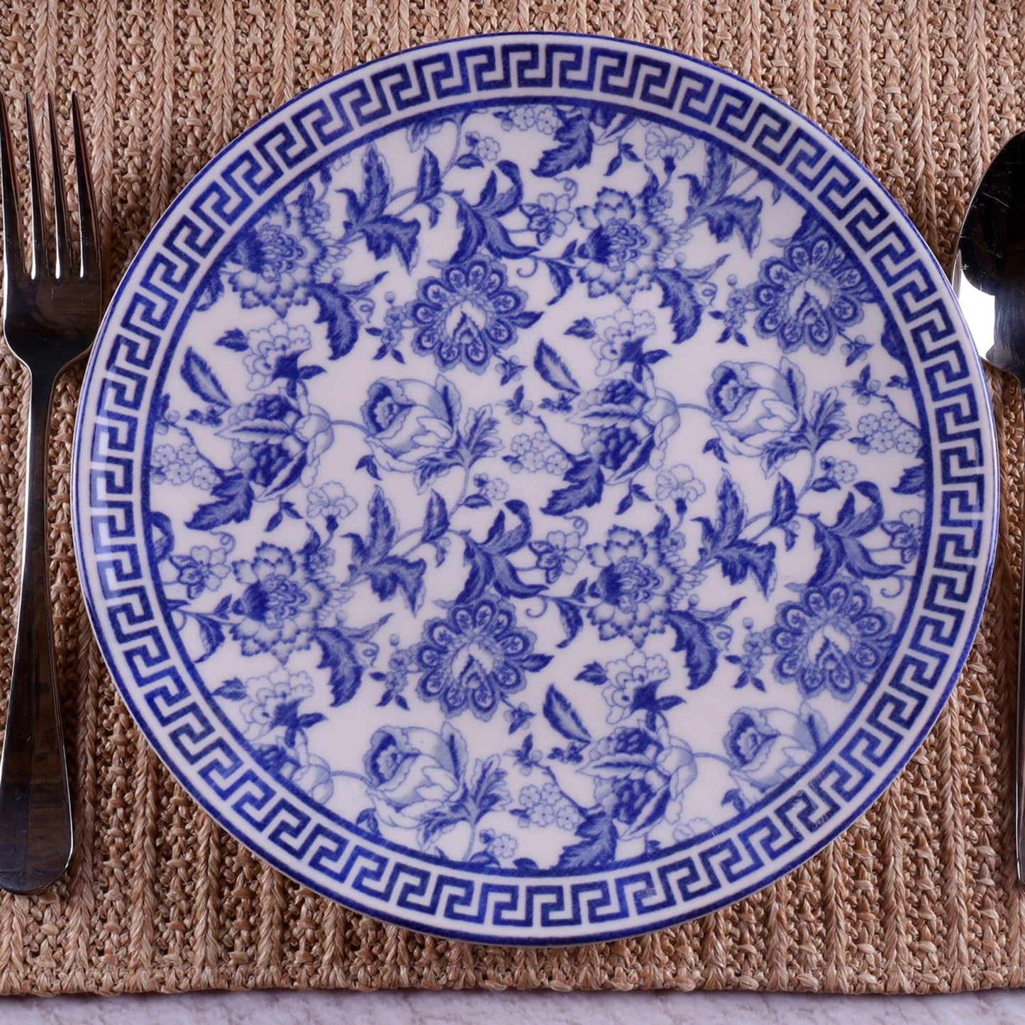 Middagssæt (18 stk.) - Hvid og blå