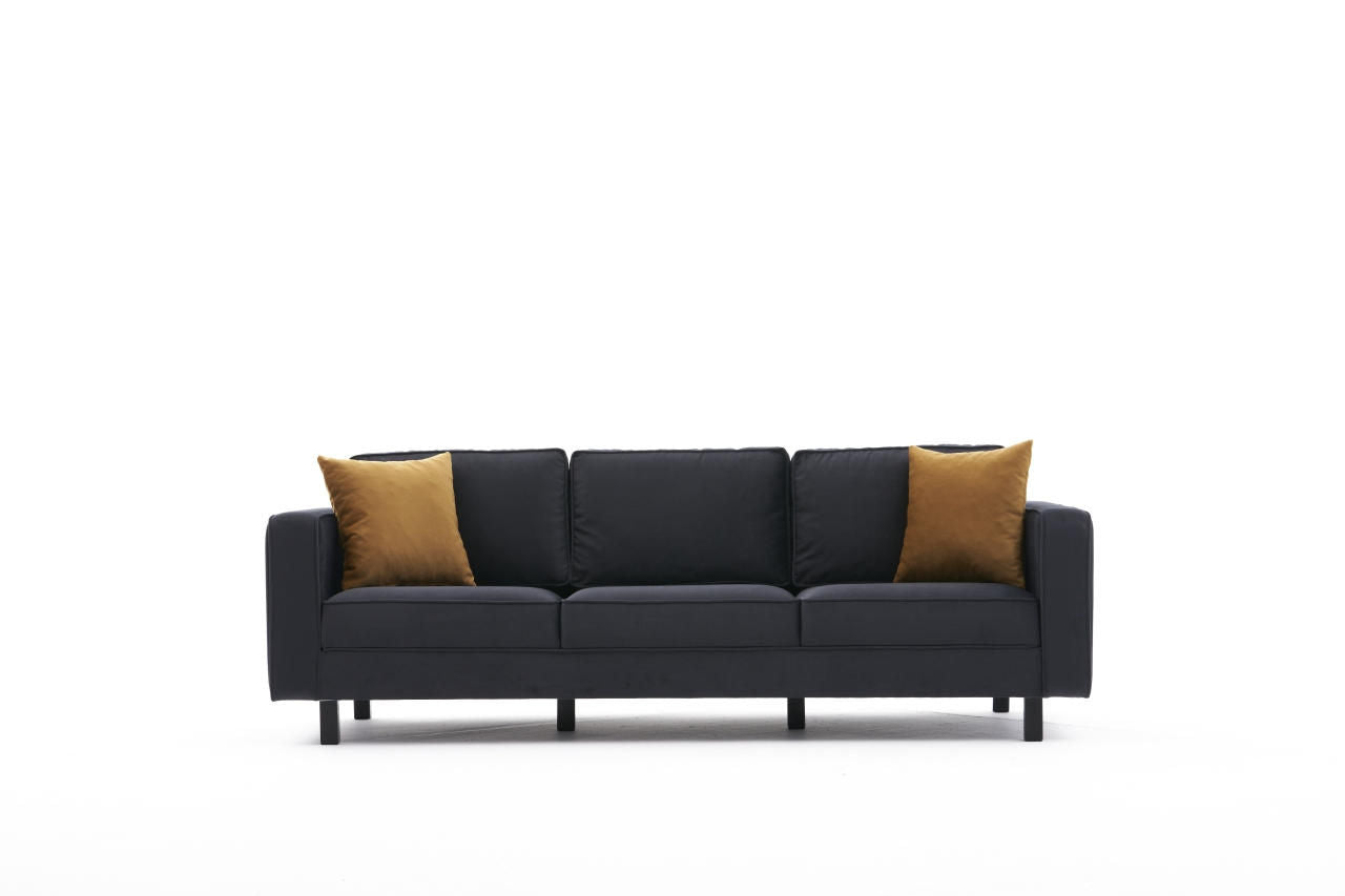 Kale Velvet - antracit - 3-sæders sofa