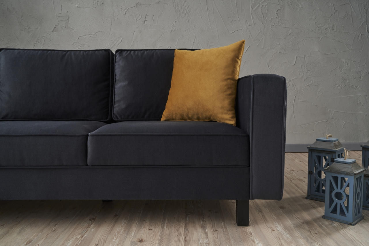 Kale Velvet - antracit - 3-sæders sofa