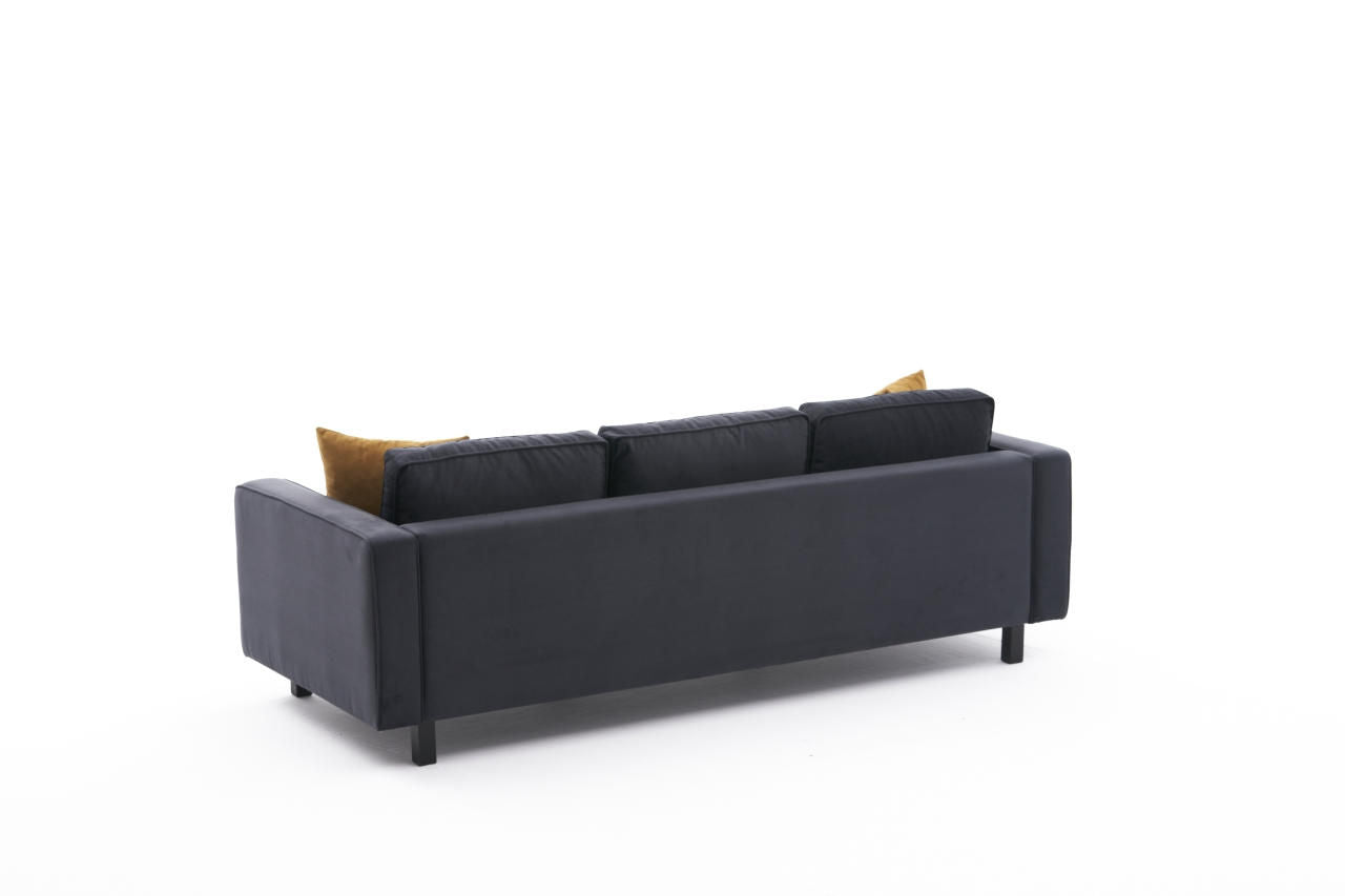 Kale Velvet - antracit - 3-sæders sofa