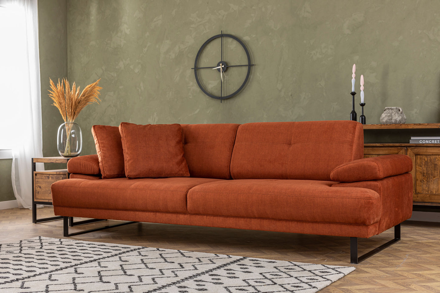 Mustang - Orange - 3-Pers. Sovesofa