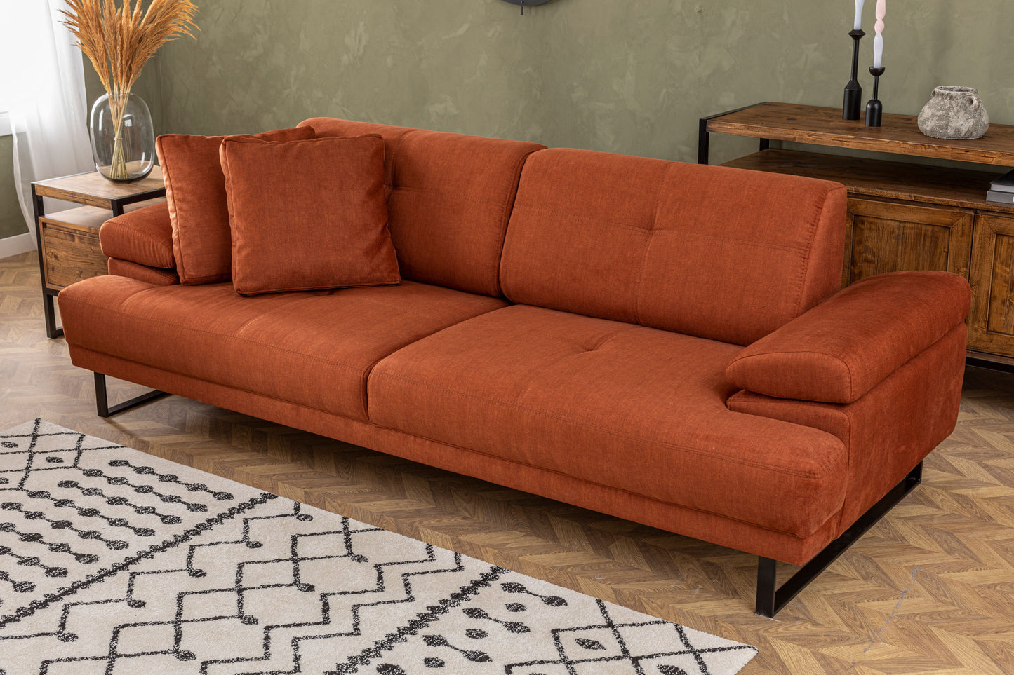 Mustang - Orange - 3-Pers. Sovesofa