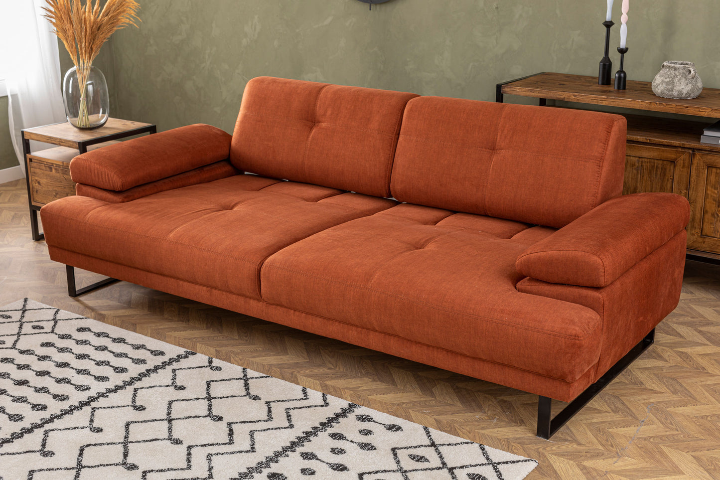 Mustang - Orange - 3-Pers. Sovesofa