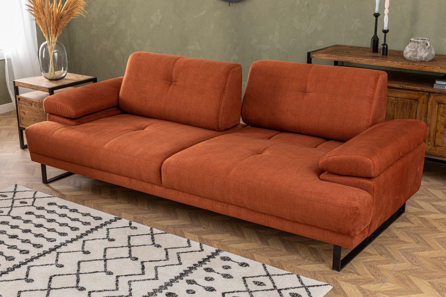 Mustang - Orange - 3-Pers. Sovesofa