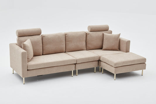 Nova - Beige, Guld - Hjørnesofa