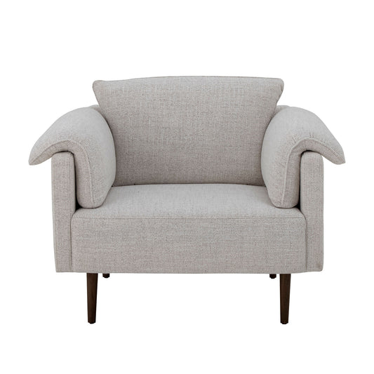Bloomingville | Chesham Lounge Chair, Vit, Polyester