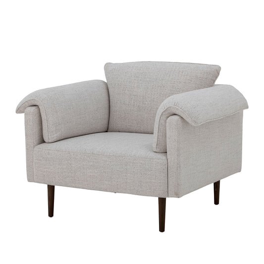 Bloomingville | Chesham Lounge Chair, Vit, Polyester
