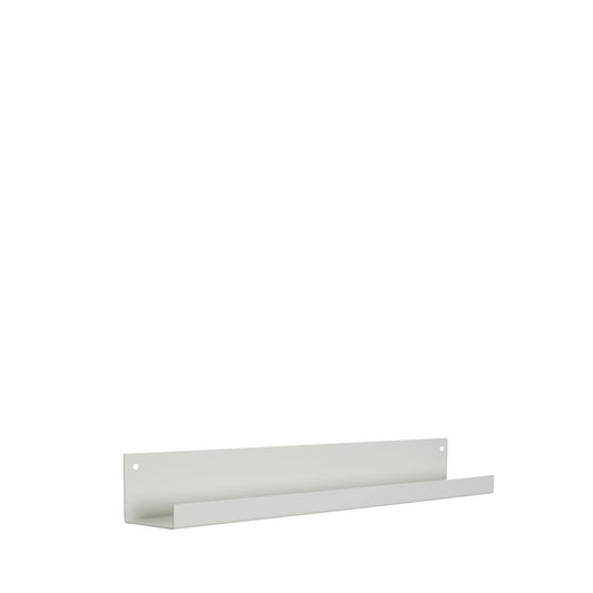 Hübsch | Care - Liten fotohylla för vägg i ljusgrå metall med kant