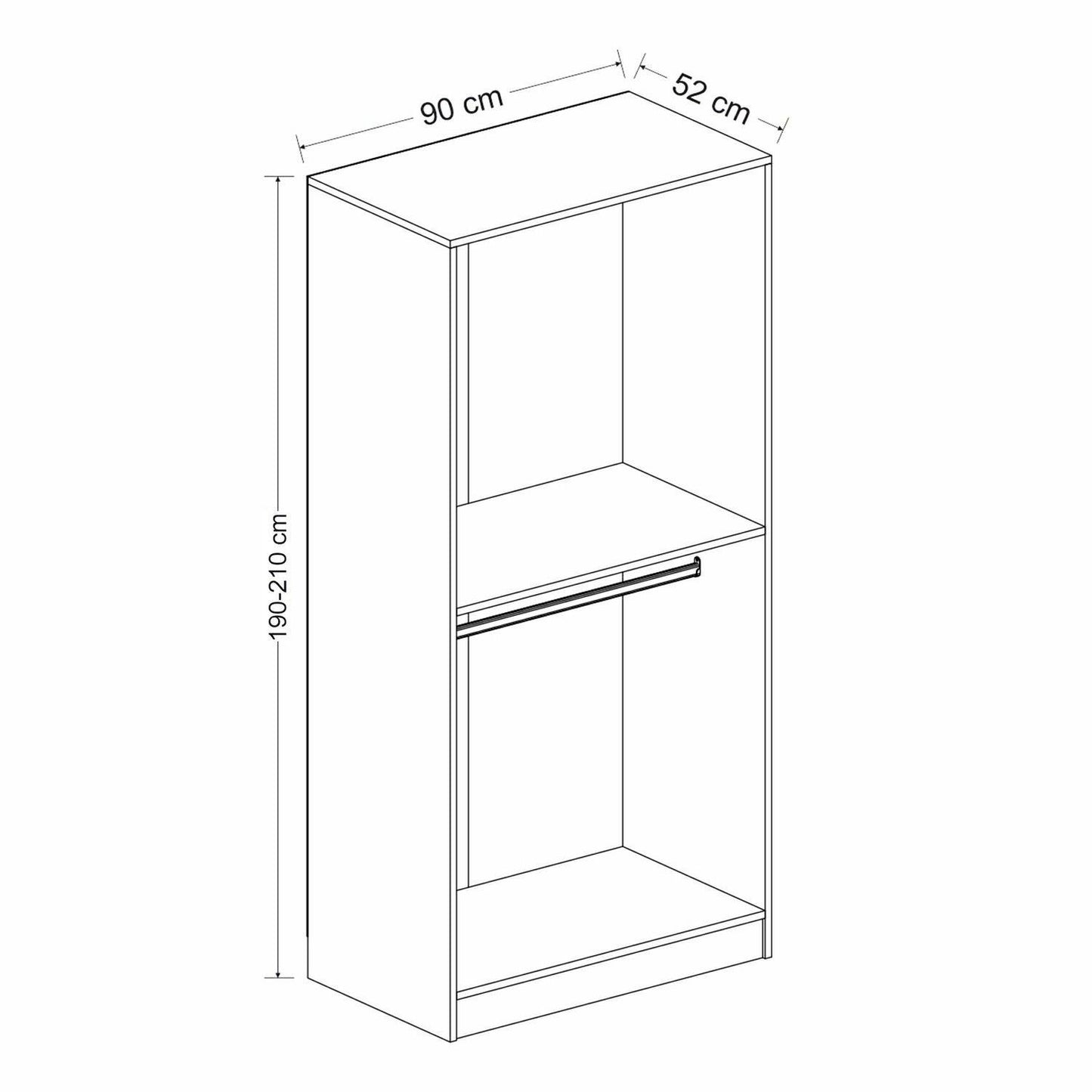 Kale Membrane Blinds Hvid - 190 - Garderobe