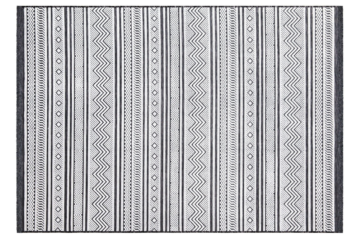 65294 Meridyen - Sort, Hvid - Tæppe (78 x 150)