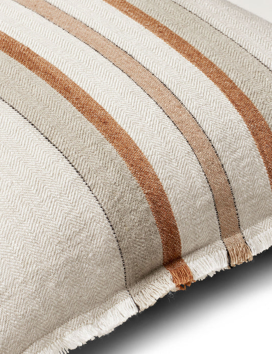 Haya Linen Stripe Cushion Cover - CASHMERE STRIPE