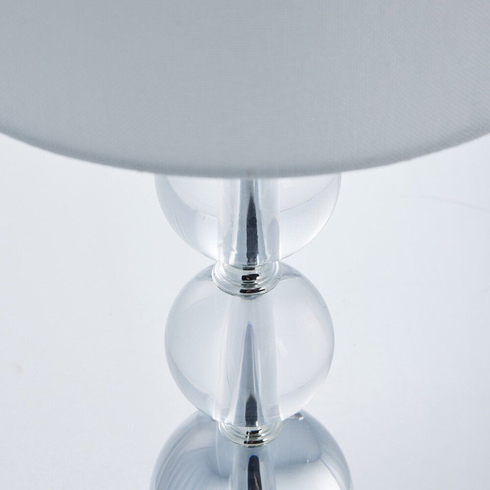 Sille bordlampe H55 cm. sølv