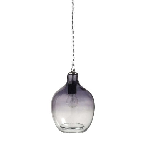 Bubbla hänge i glas - H26 cm - rökfärgad