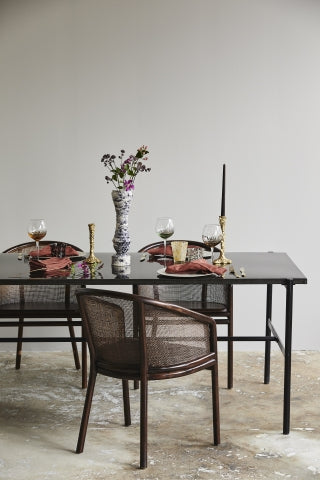 Nordal SESIA dining table, shiny black - NordlyHome.dk