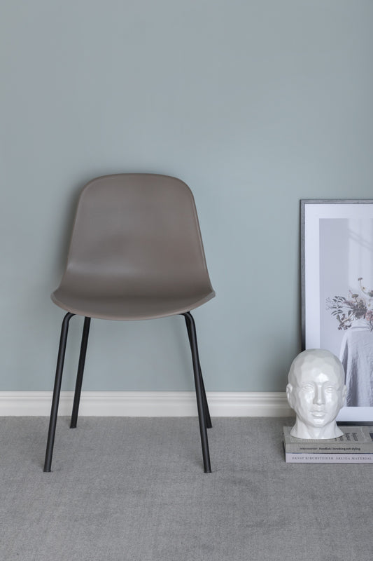 Venture Design | Arctic Dining stol - Svarta ben - Khaki Plast