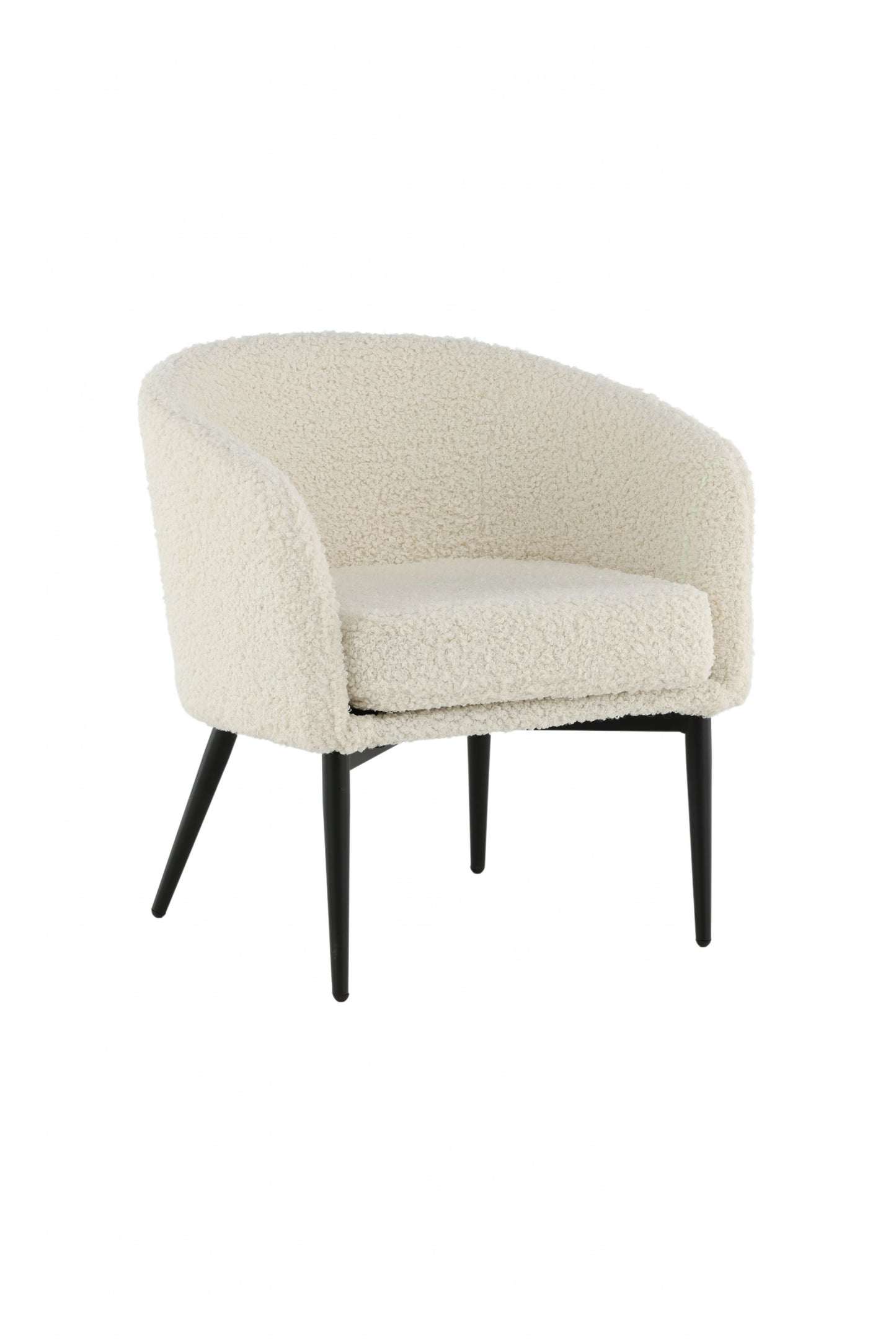 Venture Design | Fluffy Lounge Chair - Vita/svarta ben