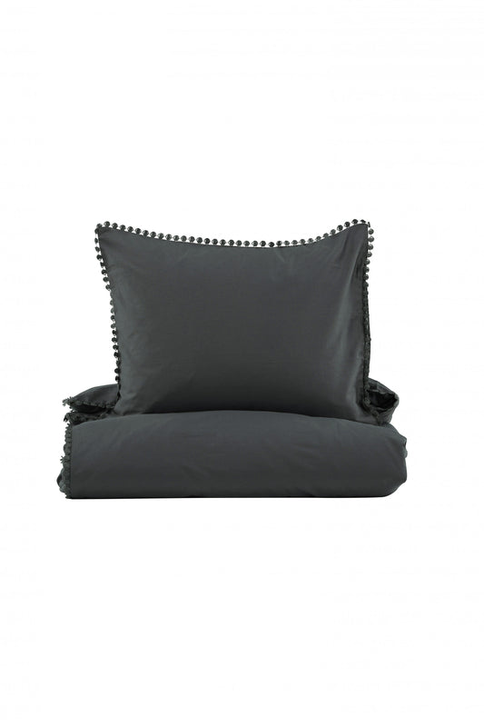 Venture Design | Livia Sängkläder Bomull satin - Antracit / Dekor Samma som total färg - 150*200