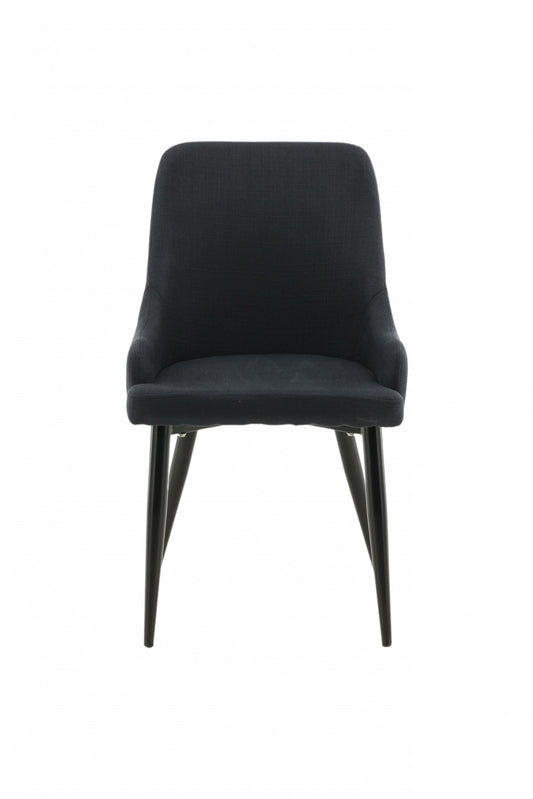 Venture Design | Plaza matstol - svarta ben - svart tyg