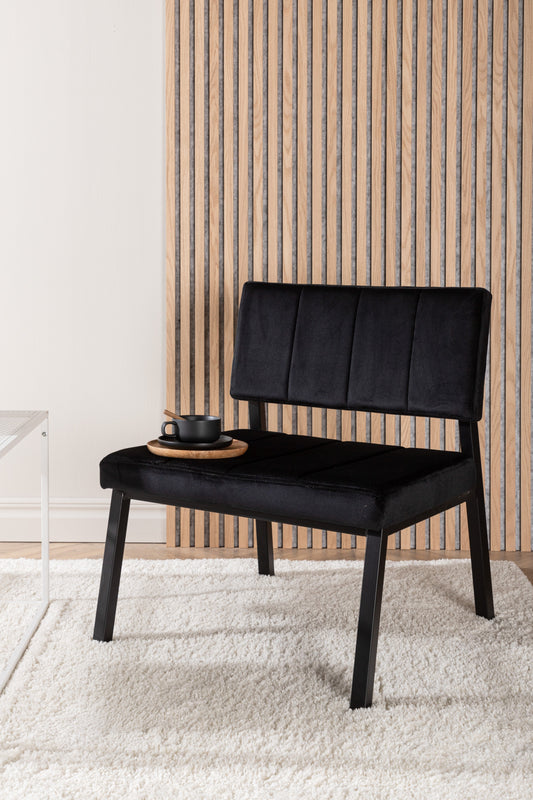 Venture Design | Monett Lounge Chair - Svart / Svart Velour