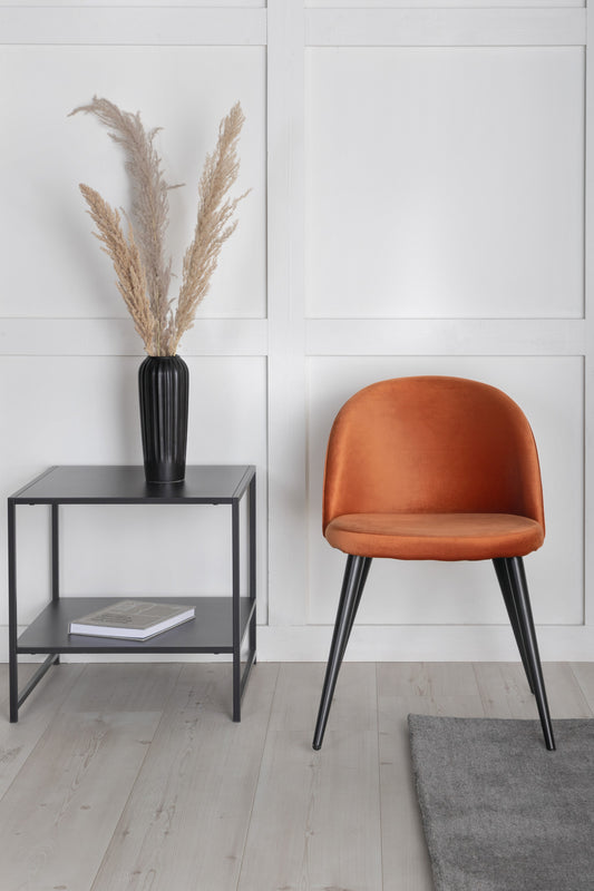 Venture Design | Velour Matstol - Orange / Svart
