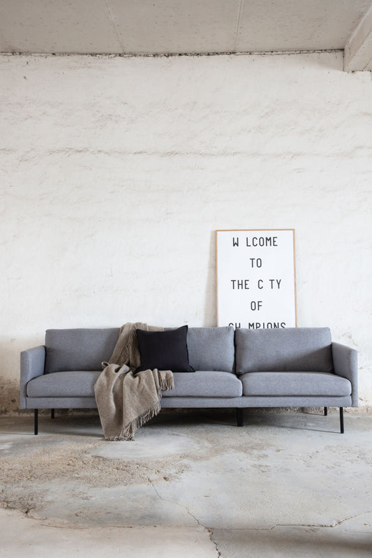 Venture Design | Zoom 3-sits soffa - Svart/stålgrå tyg