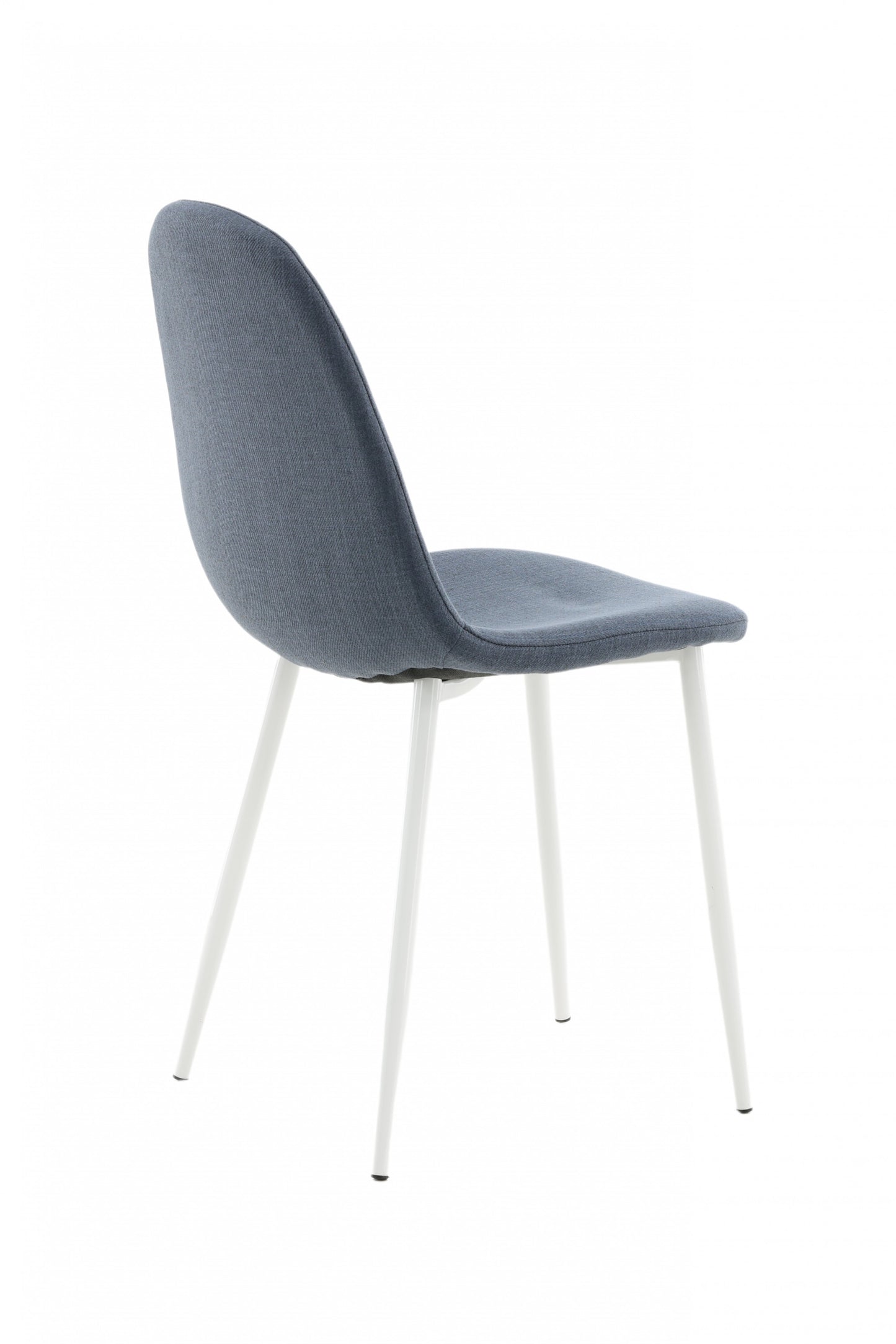Venture Design | Polar Matbordsstol - Vita ben - Blått tyg