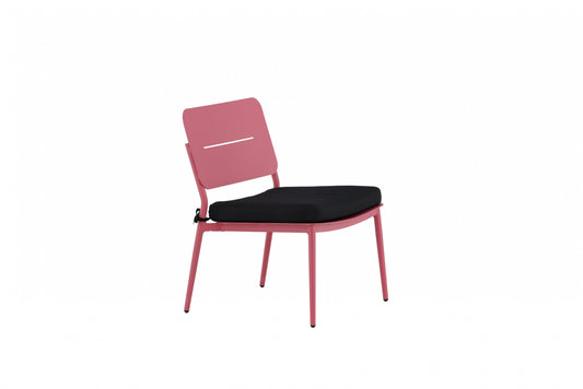 Lia - loungestol, udendørs - Pink / Sort hynde