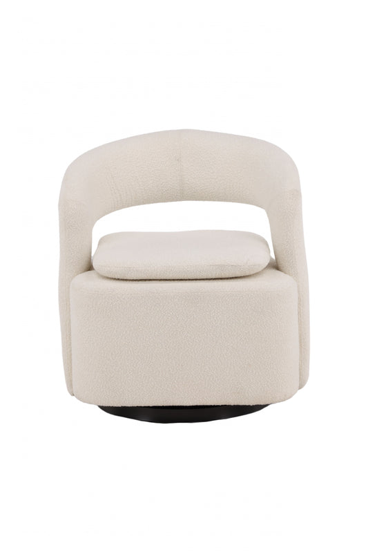 Venture Design | Laurel Lounge Chair - Svart / Vit Boucle